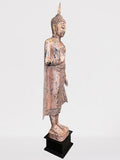 Wood Standing Thai Buddha Statue 73"