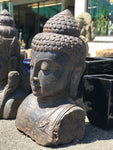 Large Stone Buddha Head Bust Statue 42"