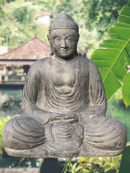 Stone Meditating Kamakura Garden Buddha Statue 32" - Routes Gallery