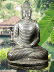 Stone Dhyana Meditation Buddha Statue 37" - Routes Gallery