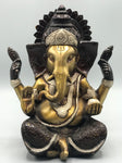 Brass Seated Ganesh Statue 7.5"