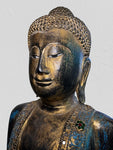 Wood Standing Abhaya Buddha Statue 48"