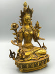 Brass White Tara Statue 8.5"