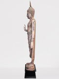 Wood Standing Thai Buddha Statue 73"