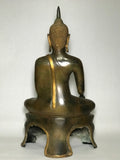 Brass Thai Ayutthaya Buddha Statue 25" - Routes Gallery