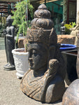Stone Devi Tara Goddess Head Bust 42"