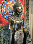 Wood Standing Laos Style Buddha 70" - Routes Gallery