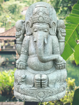 Seated Stone Ganesh Statue 41"