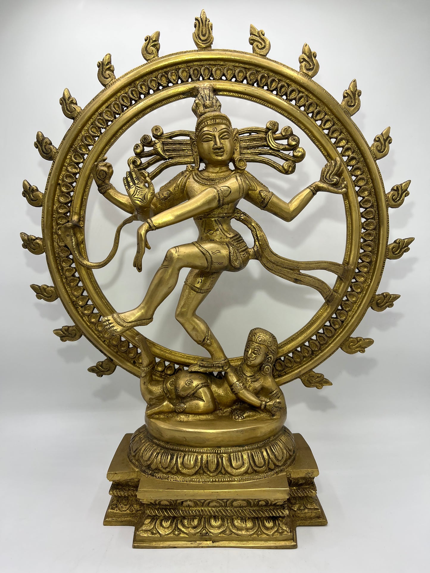 Brass Dancing Shiva Nataraja Statue 18.5"