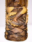 Wood Buddha Sculpture in Vitarka Mudra 45"