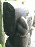 Stone Garden Ganesh Carving Holding Tusk 34" - Routes Gallery