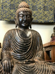 Stone Earth Witness Buddha Statue 36"