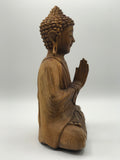 Wood Namaste Buddha Statue 12"