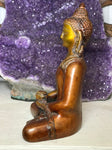 Brass Small Meditating Buddha Statue 6"