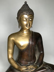 Brass Meditating Dhyana Buddha Statue 13" - Routes Gallery