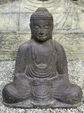 Stone Meditating Kamakura Garden Buddha Statue 22" - Routes Gallery