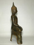 Brass Thai Ayutthaya Buddha Statue 25" - Routes Gallery