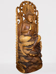 Wood Buddha Sculpture in Vitarka Mudra 45"