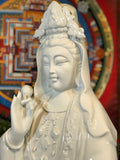 Porcelain Seated Quan Yin Statue 29" - Routes Gallery