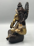 Brass Seated Ganesh Statue 7.5"