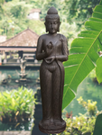 Stone Standing Dharmachakra Buddha 62"