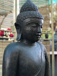 Stone Earth Touching Garden Buddha Statue 40" - Routes Gallery
