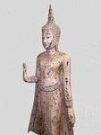 Wood Standing Thai Buddha Statue 73"