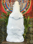 Porcelain Seated Quan Yin Statue 20.5" - Routes Gallery