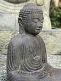 Stone Meditating Kamakura Garden Buddha Statue 22" - Routes Gallery
