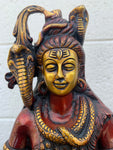 Brass Meditating Shiva Statue 12"