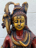 Brass Meditating Shiva Statue 12"