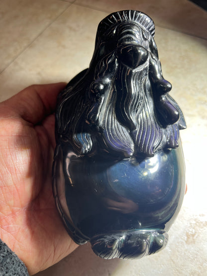 Obsidian Feng Shui Dragon Turtle 5.5"