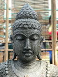 Seated Stone Namaste Buddha Statue 41"