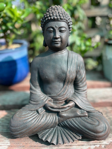 Meditating Garden Buddha Statue 11"