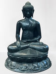 Brass Large Earth Touching Buddha 39" - Routes Gallery