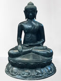 Brass Large Earth Touching Buddha 39" - Routes Gallery