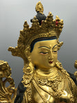 Brass Green Tara Statue 12"
