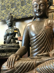 Stone Earth Touching Buddha Statue 36"