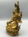 Brass White Tara Statue 8.5"