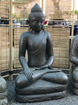 Stone Earth Touching Garden Buddha Statue 40" - Routes Gallery