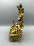 Brass White Tara Statue 12"