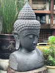 Stone Buddha Bust Garden Statue 39" - Routes Gallery