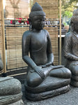 Stone Earth Touching Garden Buddha Statue 40" - Routes Gallery