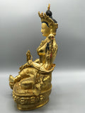 Brass Green Tara Statue 12"