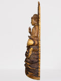 Wood Buddha Sculpture in Vitarka Mudra 45"