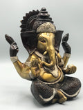 Brass Seated Ganesh Statue 7.5"