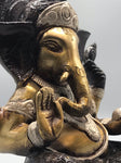 Brass Seated Ganesh Statue 7.5"