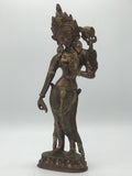 Brass Standing Goddess Tara Statue 12"