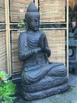 Stone Seated Namaste Buddha Statue 44"