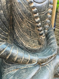 Seated Stone Meditation Buddha Statue 40"